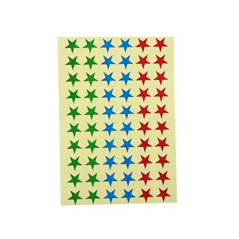 Star Shape Self Adhesive Sticker Labels 12 Sheets With Total 720 Count