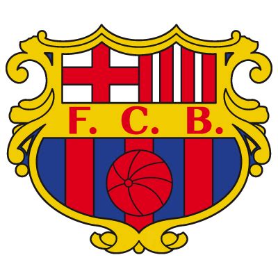 Fc barcelona football club logo on the ball in football net. ESCUDO FUTEBOL CLUBE: FC Barcelona - Espanha