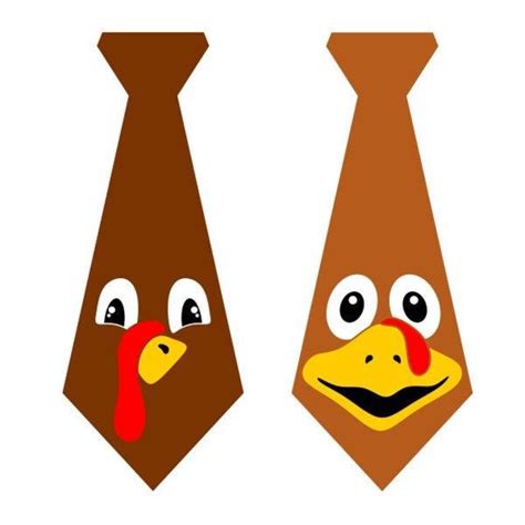 Turkey Tie Cuttable Design Thanksgiving Svg Png Dxf And Eps Etsy