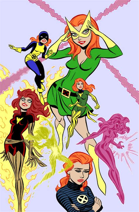 Jean Grey By Bruce Timm Colored In Progress By Markdominic On Deviantart