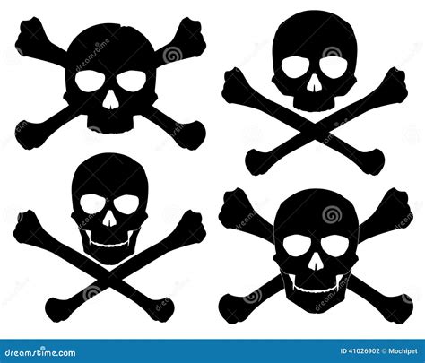 Silhouette Jolly Roger With Crossed Sabers Vector Illustration