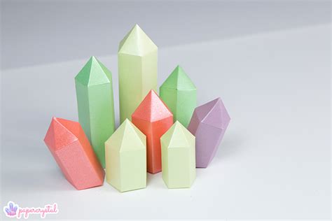 Printable Paper Gems And Crystal Templates Paper Kawaii