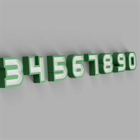 3d File Font Nameled Aquire Alphabet Create All Words In Led Lamp