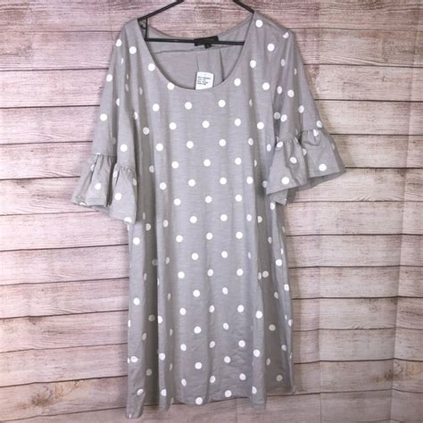 Suzanne Betro Dresses Suzanne Betro Nwt Taupe Comfy Polka Dots