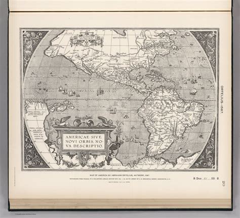 Ortelius Abraham Facsimile America By Ortel 1587 National Atlas Vintage World Maps