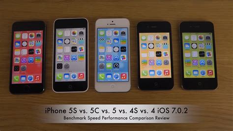 Iphone 5s Vs 5c Vs 5 Vs 4s Vs 4 Ios 702 Benchmark Speed