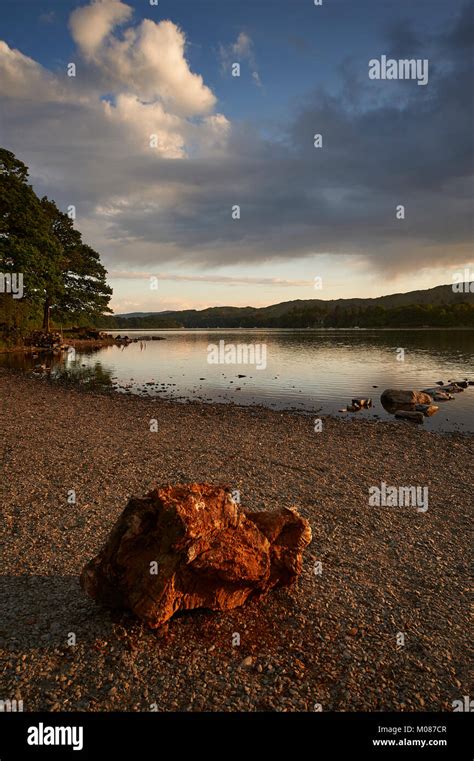 Coniston Water Sunset The Lake District National Park Cumbria