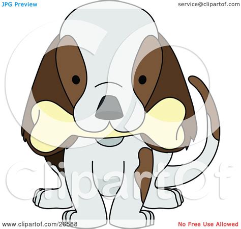 Just living the bailey's cbd pug life. Clipart Illustration of a Cute Brown And White Puppy Dog ...