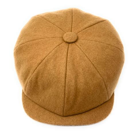 Bakerboy Cap Gatsby Newsboy Melton Wool Lined Fawn Peaky