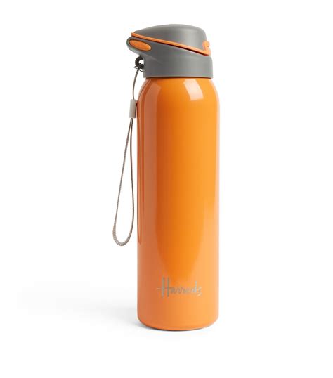 Harrods Orange Stainless Steel Sports Water Bottle 500ml Harrods Uk