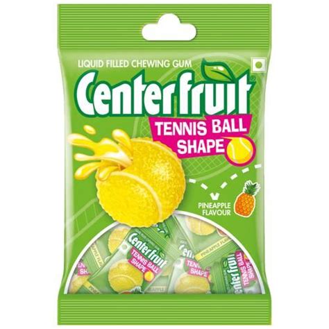 Buy Center Fruit Liquid Filled Chewing Gum Pineapple Flavour Tennis