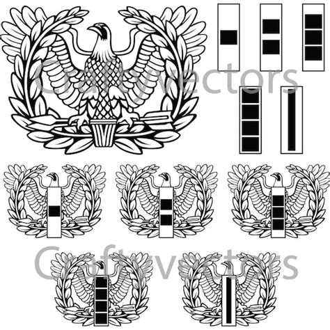 Army Warrant Officer Badge Vector File Svg Etsy
