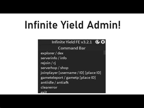 Infinite Yield Showcase Script Youtube