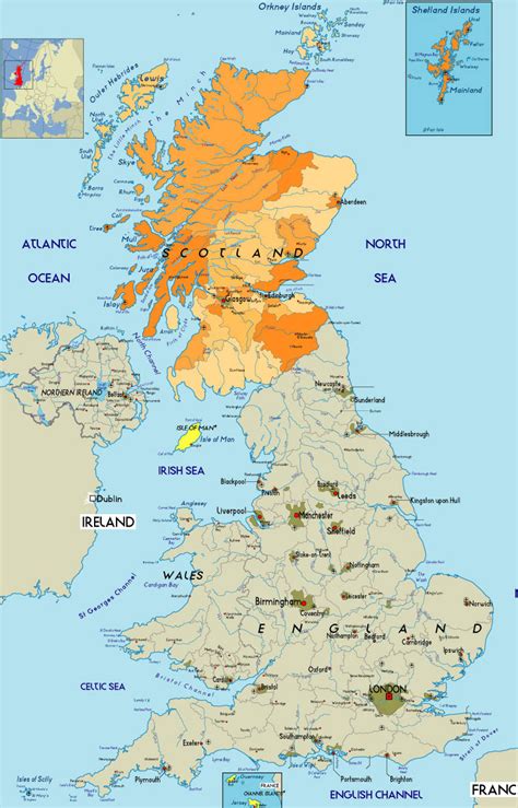 Map by google, additions by bugbog. Large map of Scotland in the United Kingdom