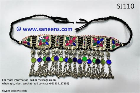 Kuchi Tribal Choker Afghan Jewelry Pashtun Singer Necklace With Stones