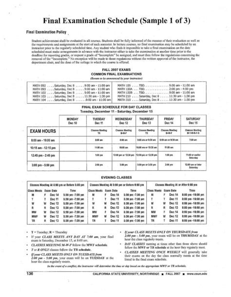 Free 9 Test Schedule Samples And Templates In Pdf