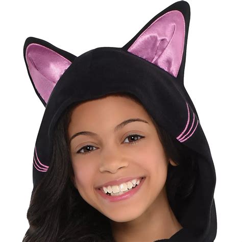 girls zipster black cat one piece costume party city