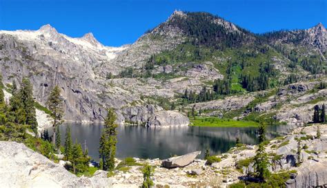 Upper Canyon Creek Lake In The Trinity Alps Wilderness One Of Northern
