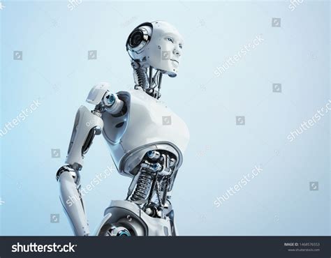 Smart Handsome Robot Male Open Mechanical Stock Illustration 1468576553