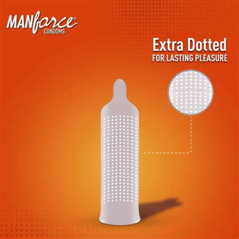 Buy Manforce Orange Extra Dotted Condoms 10 Pcs Online