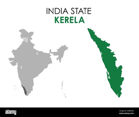 Kerala Map Of Indian State Kerala Map Vector Illustration Kerala