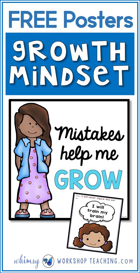 Free Posters To Promote A Growth Mindset Perfect For Writing Prompts