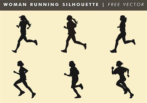 Woman Running Silhouette Free Vector 94634 Vector Art At Vecteezy