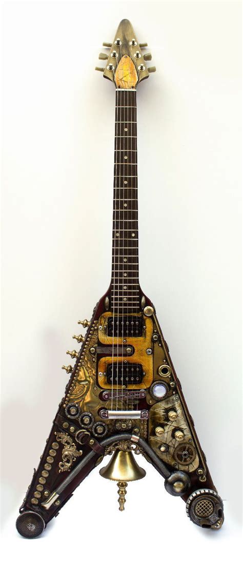 Custom Gibson Steampunk Flying V Percussion Instruments Guitar