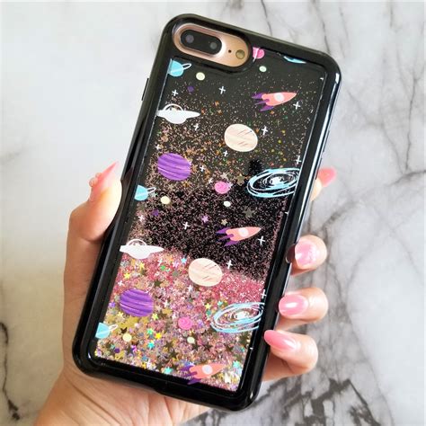 Iphone 7 Plus 55 Outer Space Liquid Glitter Waterfall