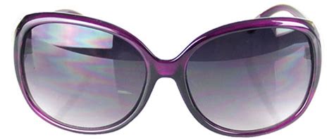 Purple Sunglasses With Gold And Rhinestone Detailing