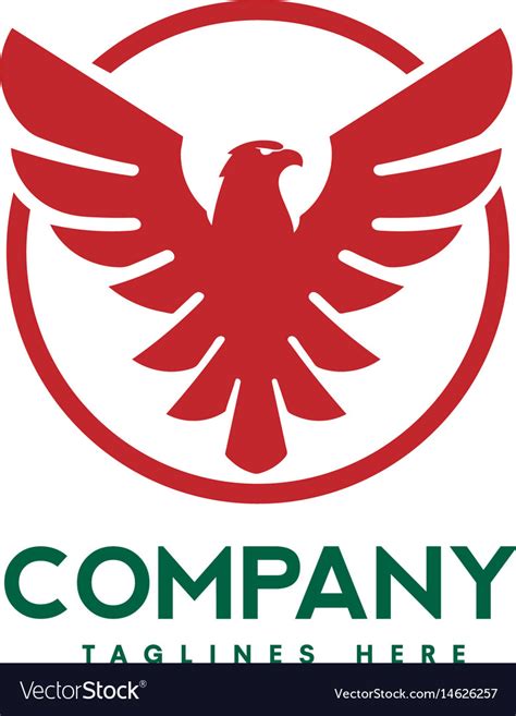 Eagle Bird With Circle Logo Royalty Free Vector Image
