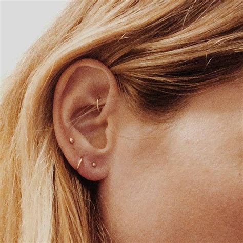 G Rose Gold Cartilage Earring Helix Ring Hoop Etsy Gold Cartilage