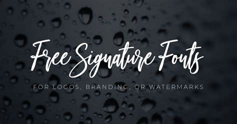 Signature logo design free download. 9 Free Signature Fonts for Logos and Branding