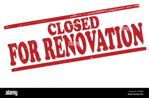 Closed For Renovation Stock Vector Art And Illustration Vector Image