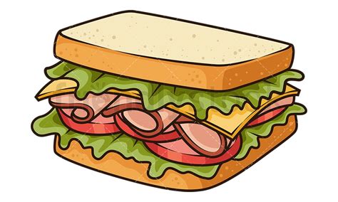 Tasty Sandwich Cartoon Vector Clipart Friendlystock