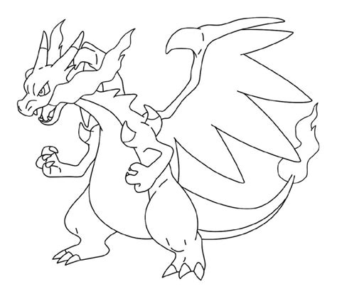 Mega Charizard Coloring Page K Worksheets Pokemon Coloring Pages The