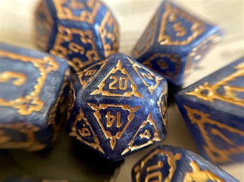 Giant Dice Blue Shield Dnd Dice Set D20 Polyhedral Dice Set For