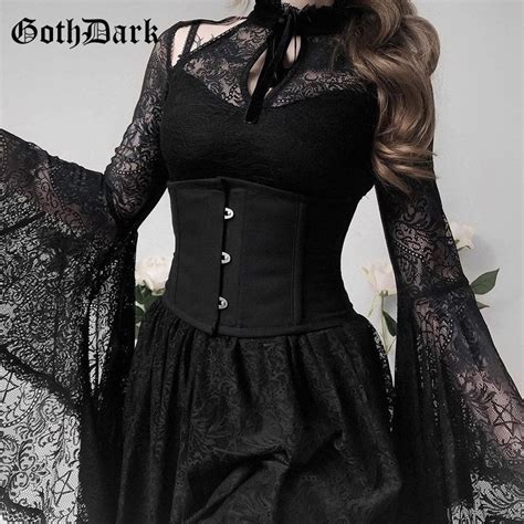 Gothic Bodycon Corset Emo Aesthetic Women Grunge Punk Black Etsy In 2021 Edgy Outfits