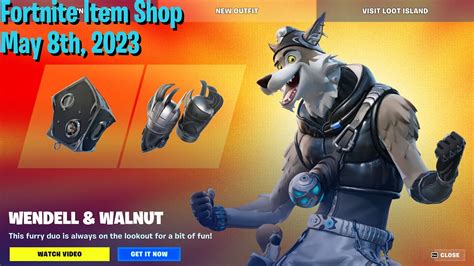 🌟 Fortnite Item Shop May 8th 2023 New Wendell Skin Youtube