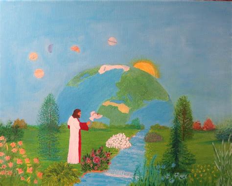 In The Beginning God Created The Heaven And The Earth Painting By Rosie