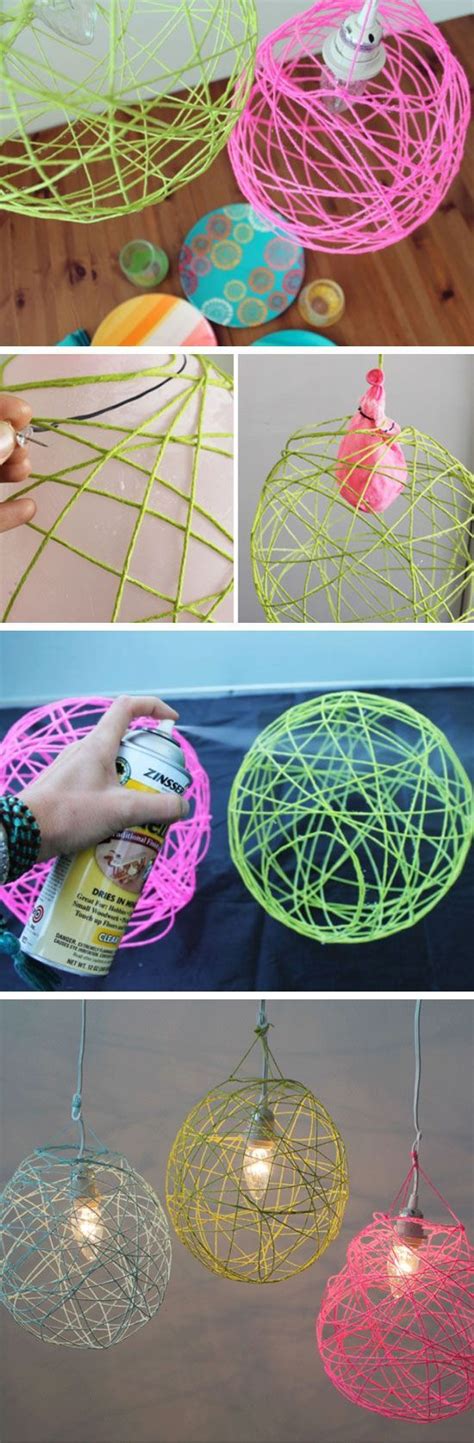 From modern to traditional or shabby chic to rustic country design, there are many different bedroom makeover ideas to choose from. Illuminated Yarn Lanterns | 24 DIY Teenage Girl Bedroom ...