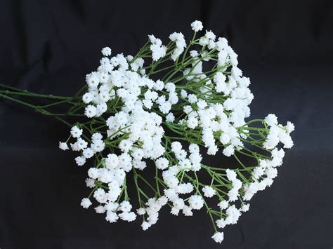10 Realistic Babys Breath White Gypsophila Real Touch Flowers Etsy