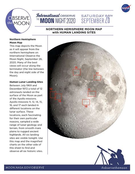 2020 Moon Map For International Observe The Moon Night Moon Nasa