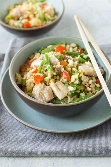 Brown rice is a good source of complex carbs and fiber, but other types of rice may be less beneficial. Keto Low Carb Chicken Fried Rice - Noshtastic