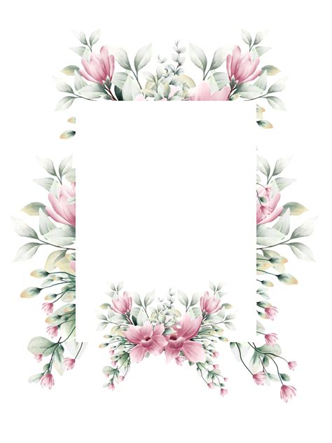 Watercolor Flower Frame 11791955 Png