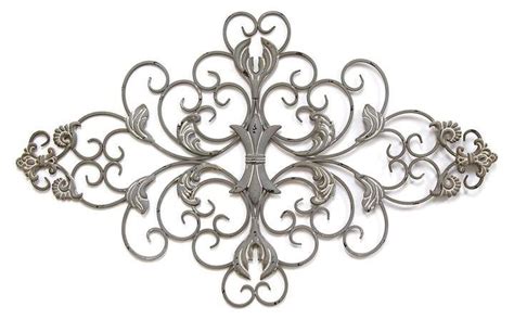 Stratton Home Grey Distressed Scroll Wall Decor Metalworkdesign