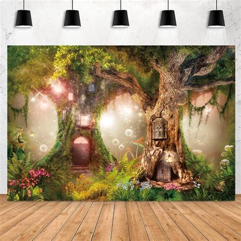 Ofila Spring Fairytale Forest Backdrop 10x8ft Jungle