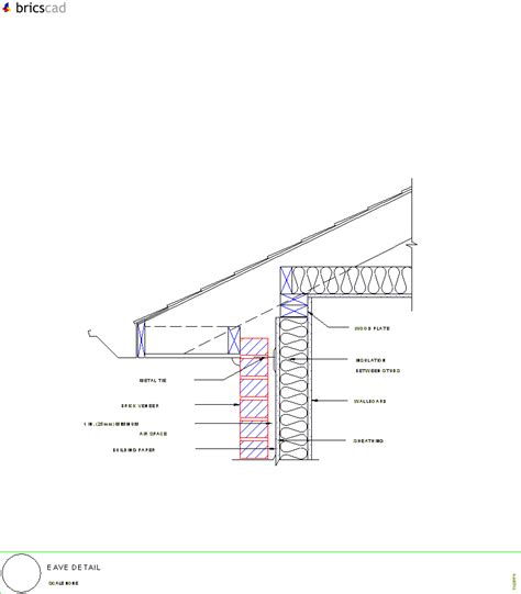 Eave Detail. AIA CAD Details--zipped into WinZip format files for faster downloading. (Brick ...