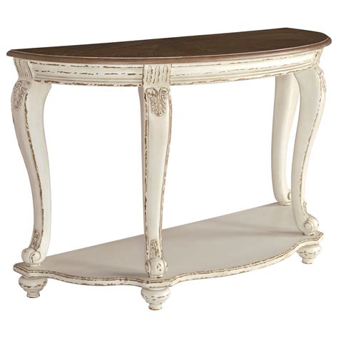Signature Design By Ashley Realyn Two Tone Sofa Table A1 Furniture