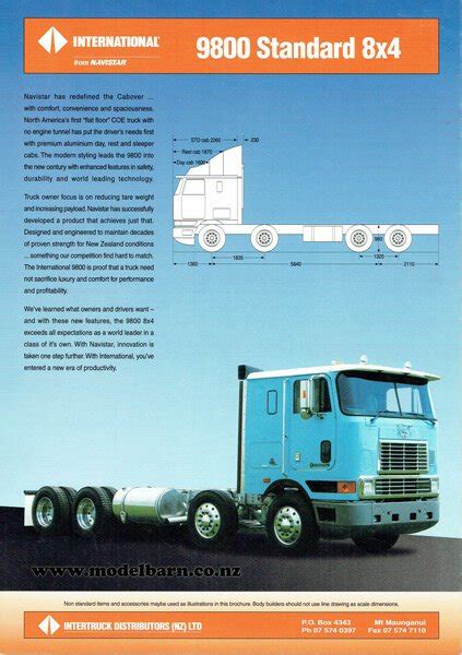 International 9800 Standard 8x4 Truck Brochure New Zealand Editions